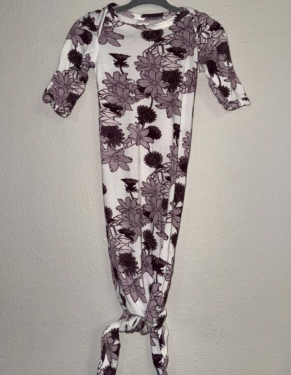 Quinn Baby Long Sleeve Floral Print Knotted Gown